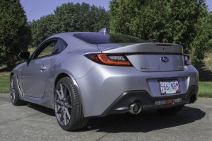 Subaru BRZ Performance Exhaust - Single Side Exit - Perrin Performance - Axle Back w/ Helmholtz Chamber - `22-`25 Subaru BRZ Performance Exhaust - Single Side Exit - Perrin Performance - Axle Back w/ Helmholtz Chamber - `22-`25